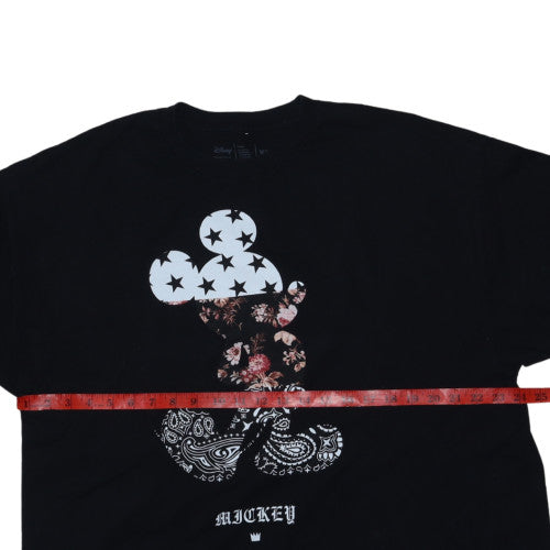 Disney x Neff Unisex Black Mickey Mouse 2XL Cotton Graphic T-Shirt