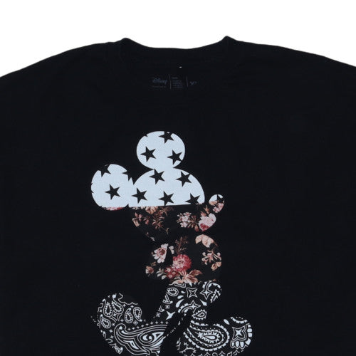 Disney x Neff Unisex Black Mickey Mouse 2XL Cotton Graphic T-Shirt