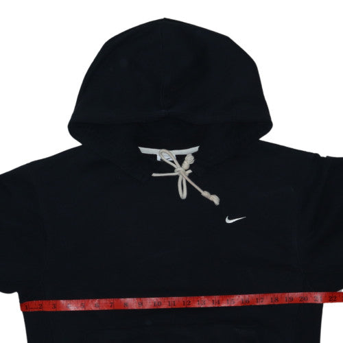 Nike Womens Black Dri-Fit Pullover Hoodie Size Small Zip Pocket