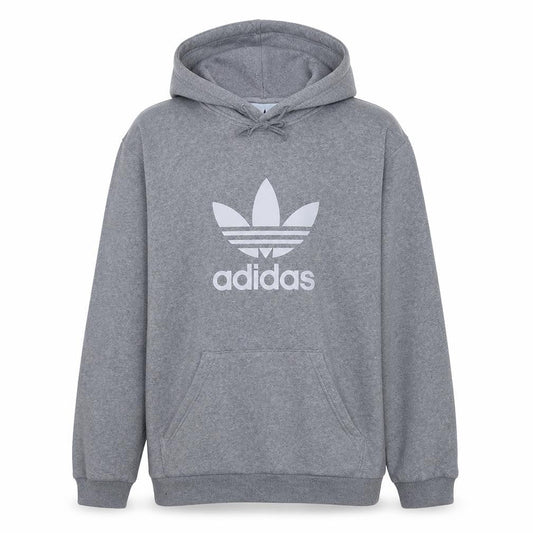 Adidas Men's Grey Pullover Hoodie Size M Sports Fleece Sweatshirt