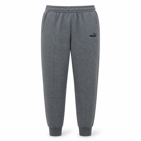 Puma Men’s Grey Jogger Trousers Size L Elastic Waist Cotton Blend