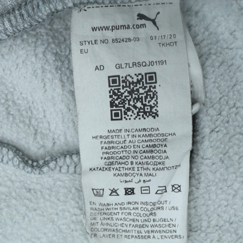 Puma Men’s Grey Jogger Trousers Size L Elastic Waist Cotton Blend