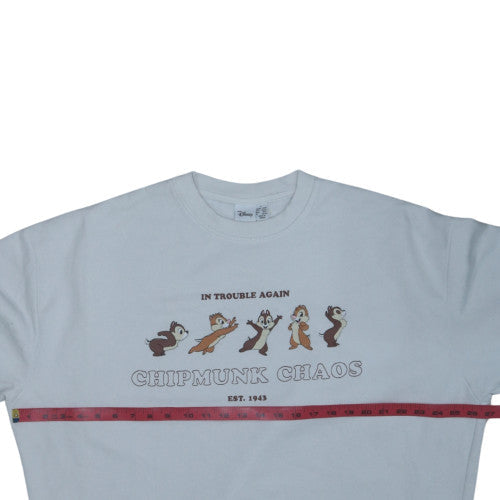Disney Primark Women Blue Chip 'n' Dale Sweatshirt L Pullover Crew Neck