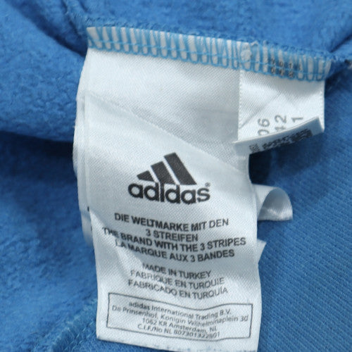 Adidas Men Blue Pullover Sweatshirt L Crew Neck Sports Style
