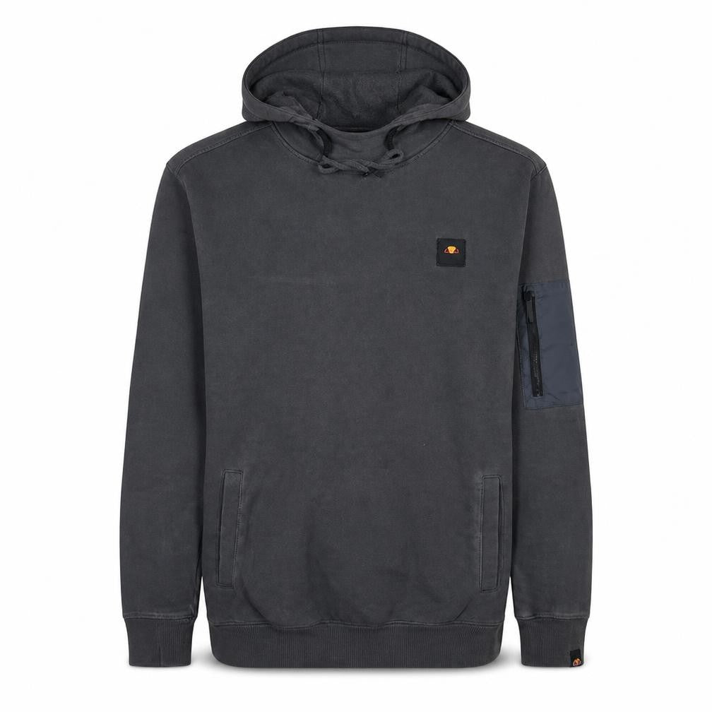 Ellesse Mens Black Pullover Hoodie M Cotton Blend Drawstring Pocket