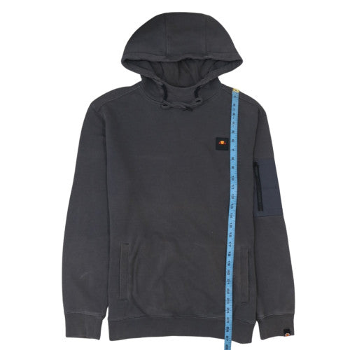 Ellesse Mens Black Pullover Hoodie M Cotton Blend Drawstring Pocket