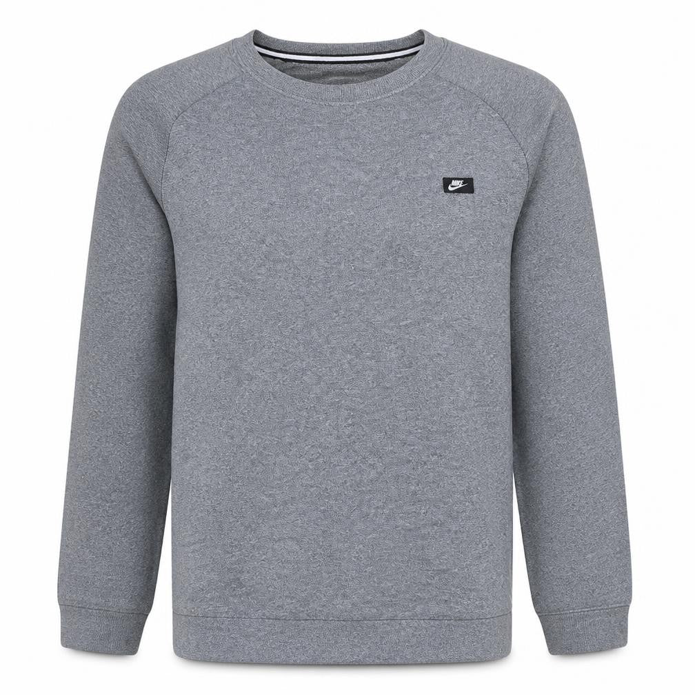 Nike Men's Grey Crew Neck Pullover Sweatshirt Size L