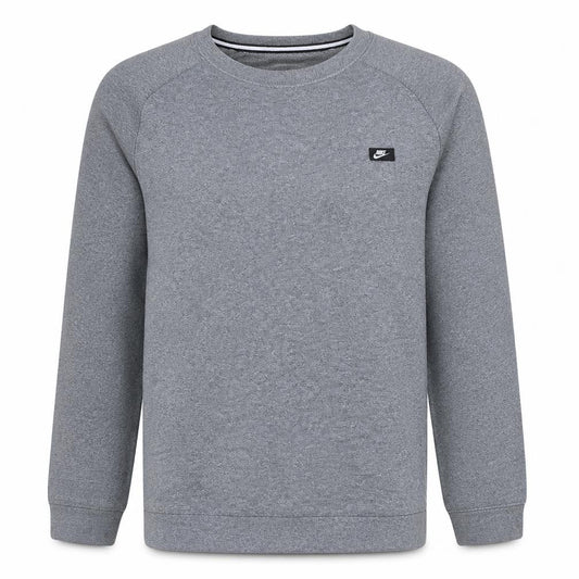 Nike Men's Grey Crew Neck Pullover Sweatshirt Size L