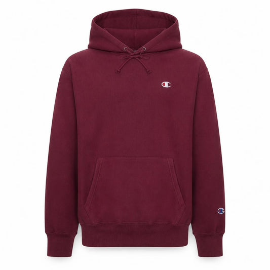 Champion Men's Red Pullover Hoodie L Regular Reverse Weave