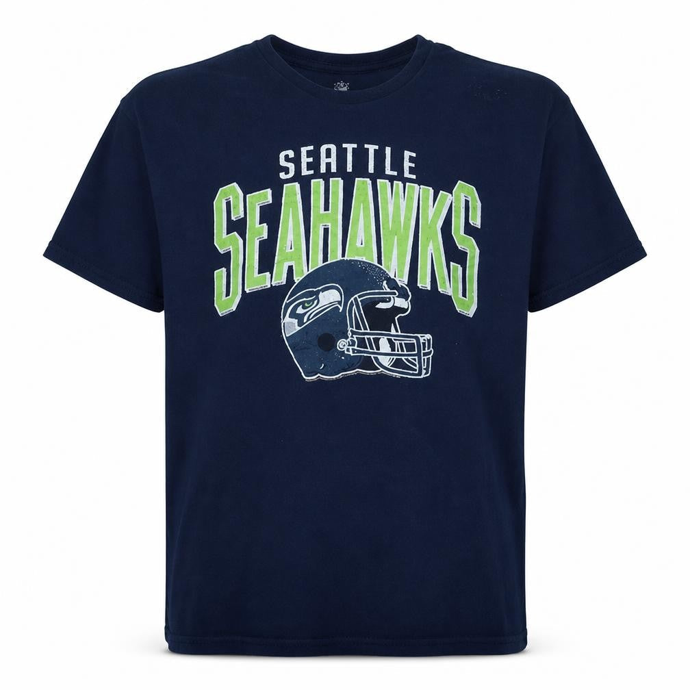 NFL Team Apparel Men's Navy Seattle Seahawks T-Shirt Size 2XL