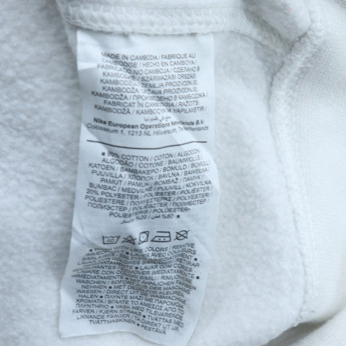 Nike Men's White Small Pullover Crew Neck Fleece Sweatshirt