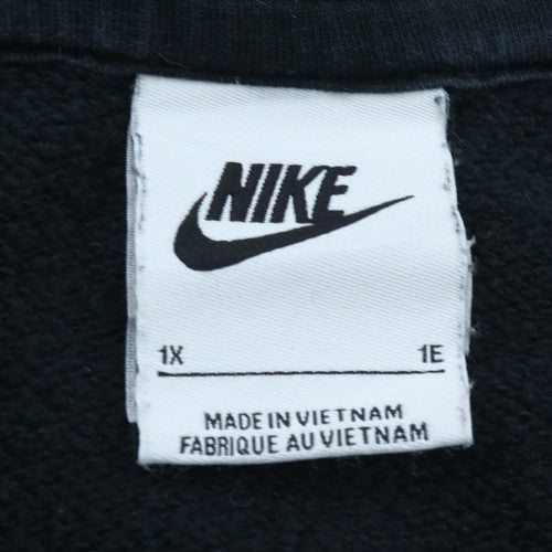 Nike Women Black 1X Pullover Half Zip Sweatshirt with Logo