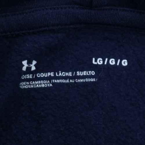 Under Armour Men's Blue Pullover Hoodie L Fleece Relaxed Fit