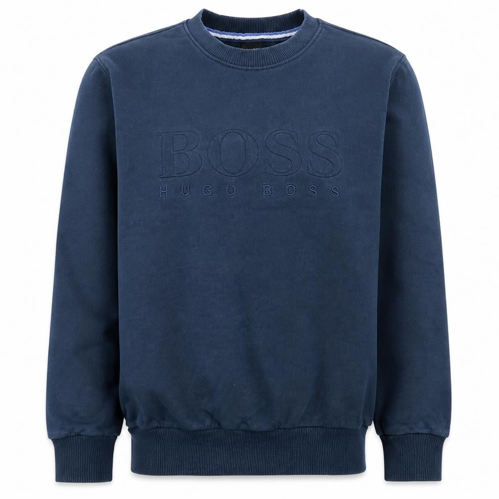Hugo Boss Men's Blue Crew Neck Pullover Sweatshirt L