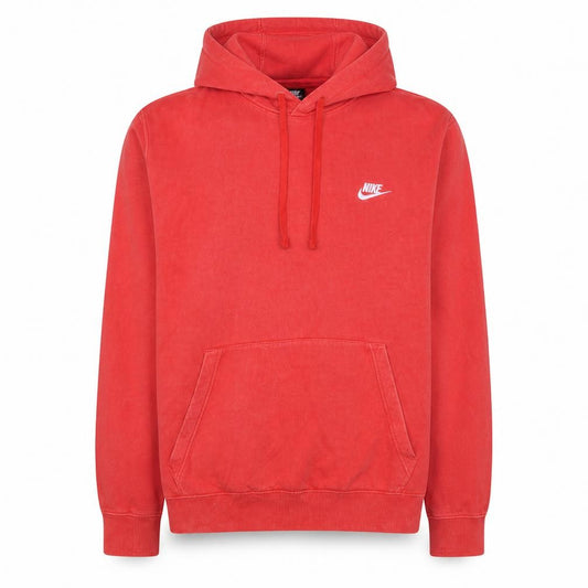 Nike Men's Red Pullover Hoodie L Logo Fleece Sportswear