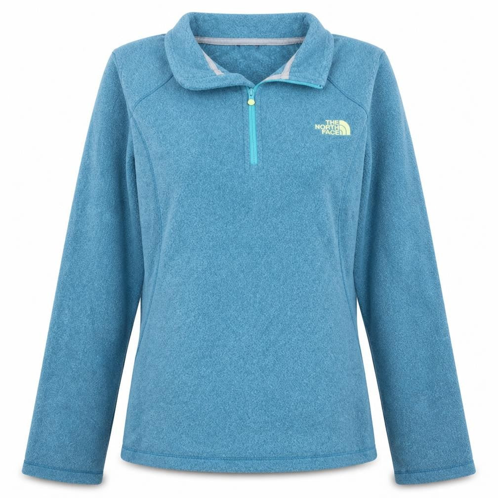 The North Face Women's Blue 1/4 Zip Fleece Pullover Sweatshirt M