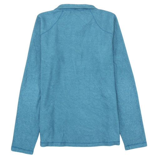 The North Face Women's Blue 1/4 Zip Fleece Pullover Sweatshirt M