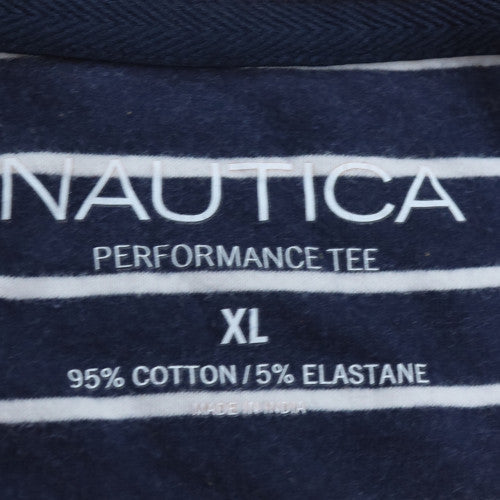 Nautica Men's Orange Performance Cotton Stretch Crew Neck T-Shirt XL