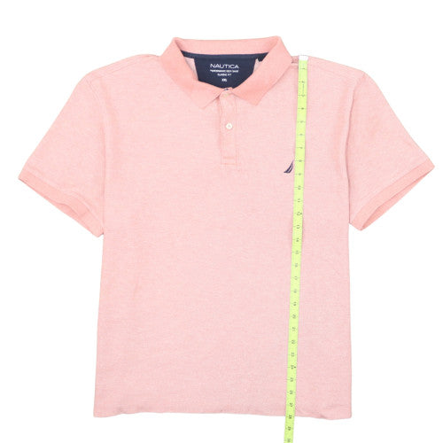Nautica Men's Pink Classic Fit Short Sleeve Polo Shirt 2XL