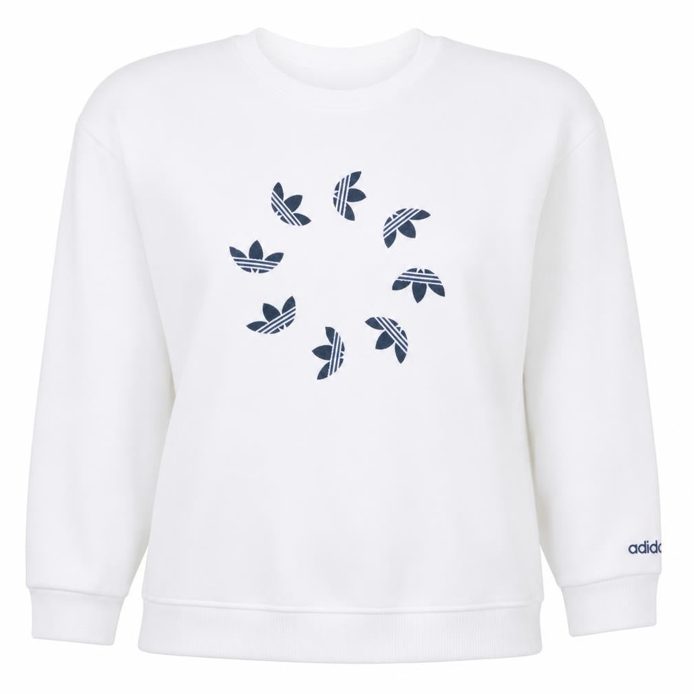 Adidas Women's White Crew Neck Pullover Sweatshirt Size 3XL