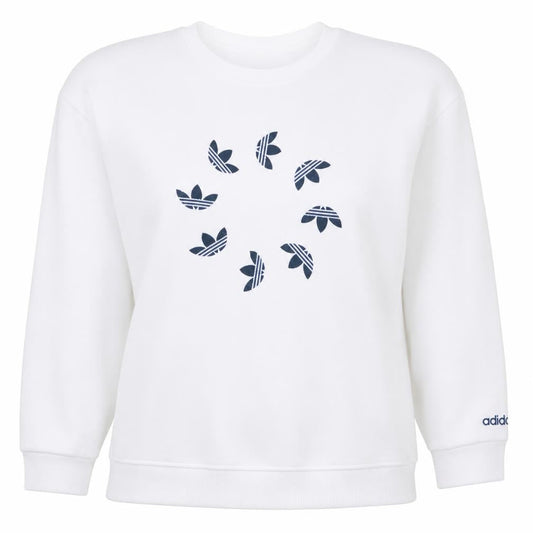 Adidas Women's White Crew Neck Pullover Sweatshirt Size 3XL