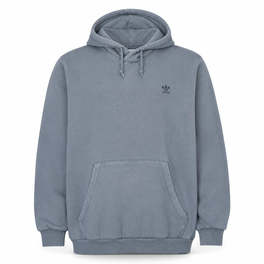 Adidas Men’s Grey Pullover Hoodie 2XL Regular Fit Fleece Sweatshirt