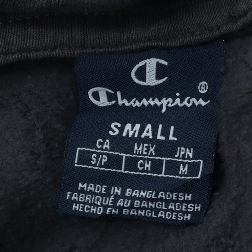 Champion Men's Grey Pullover Hoodie Small Logo Graphic Fleece