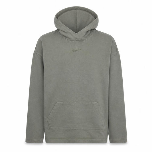 Nike Men's Green Pullover Hoodie M Regular Fit Fleece Logo