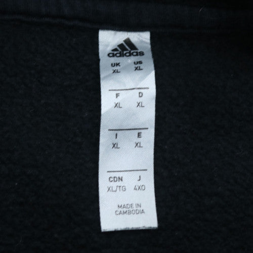 Adidas Men's Black XL Pullover Fleece Hoodie Sportswear