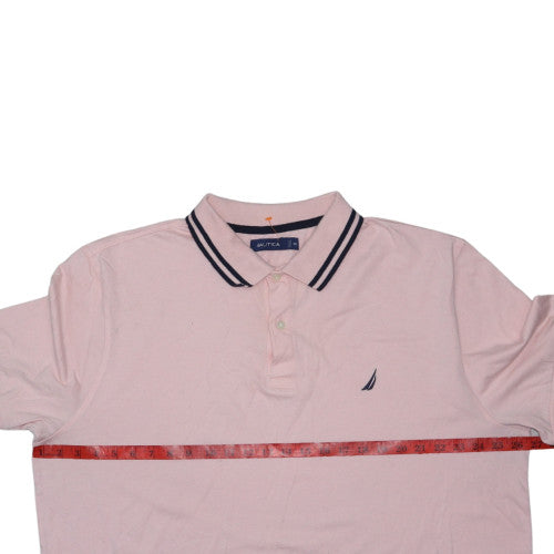 Nautica Men's Pink Short Sleeve Classic Fit Polo Shirt XXL