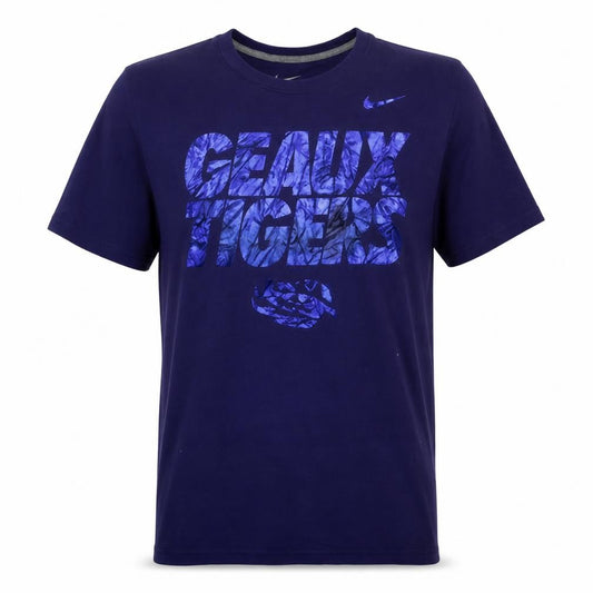 Nike Men's Purple Geaux Tigers Graphic Crew Neck T-Shirt XL Regular Fit