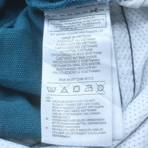 Adidas Men's Blue Collared Pullover Sweatshirt M Retro Sports Style
