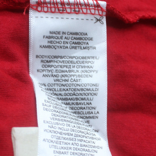 Polo Ralph Lauren Men's Red V-Neck Cotton T-Shirt XL