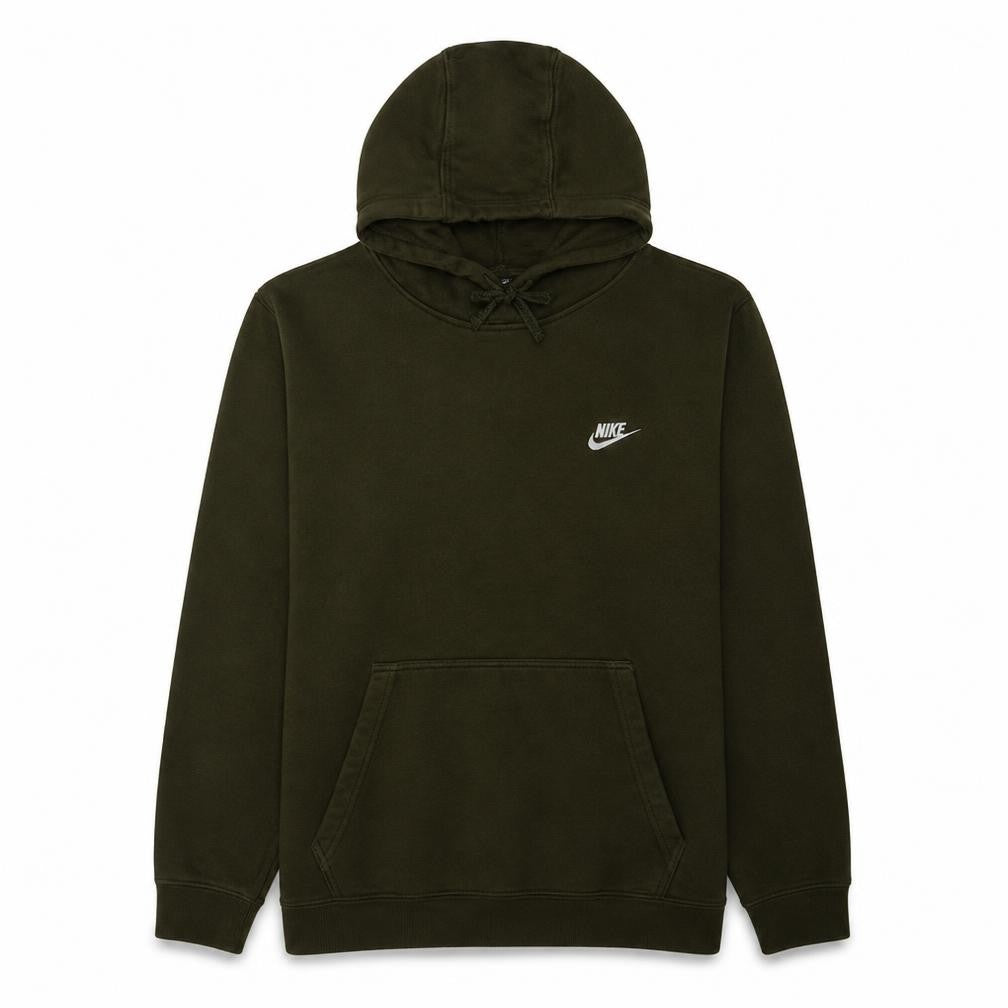 Nike Mens Green Pullover Hoodie L Regular Fit Fleece Sweatshirt