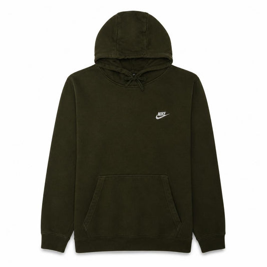 Nike Mens Green Pullover Hoodie L Regular Fit Fleece Sweatshirt