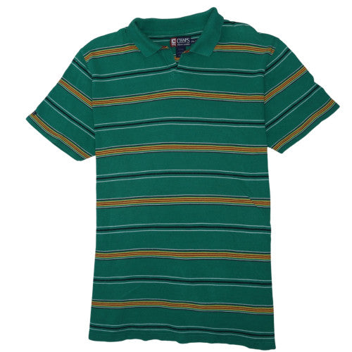Chaps Ralph Lauren Mens Green Striped Polo Shirt Size 2XL
