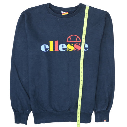 Ellesse Mens Navy Blue Crew Neck Sweatshirt XXL Classic Logo