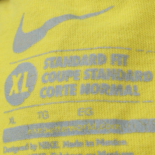 Nike Men's Yellow XL Graphic Sports T-Shirt 'Unleash The Beast'