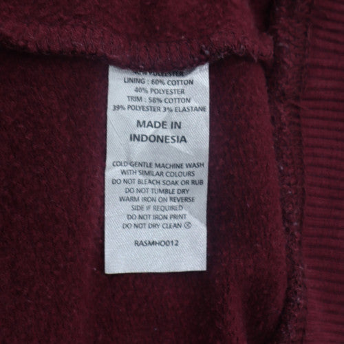 Russell Athletic Men's Red Pullover Hoodie Size M Fleece Logo