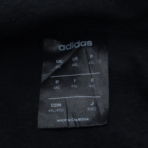 Adidas Men's Black 4XL Pullover Hoodie with Red Logo