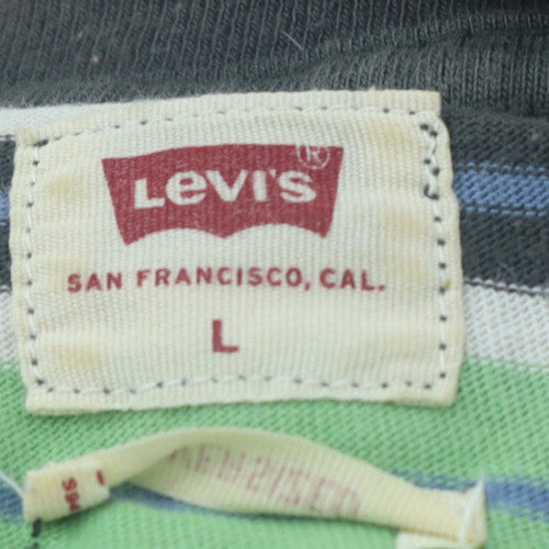 Levi's Men’s Multicoloured Striped Crew Neck Cotton T-Shirt L