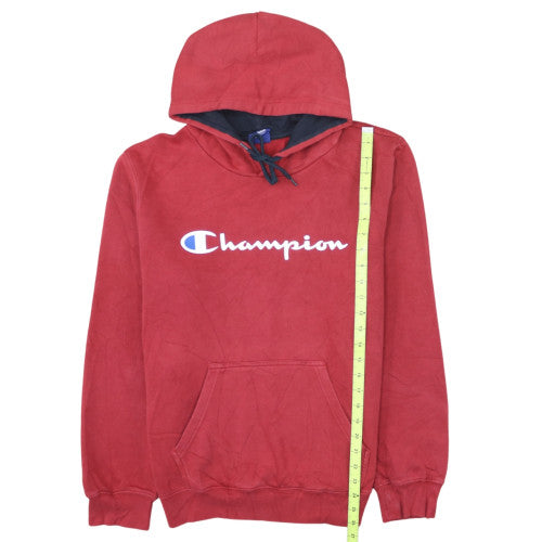 Champion Men's Red Pullover Hoodie Medium Fleece Sweatshirt