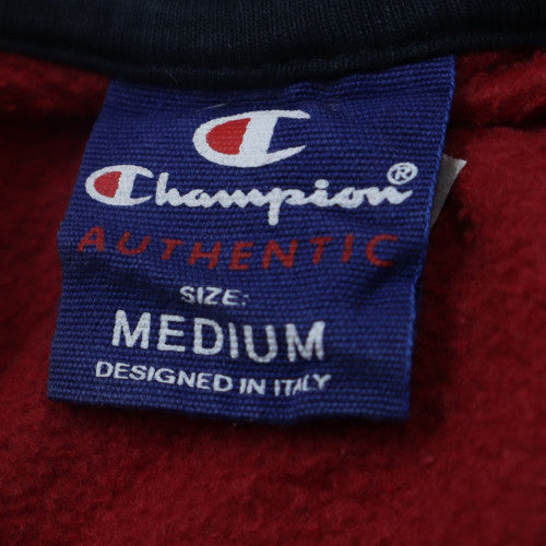 Champion Men's Red Pullover Hoodie Medium Fleece Sweatshirt