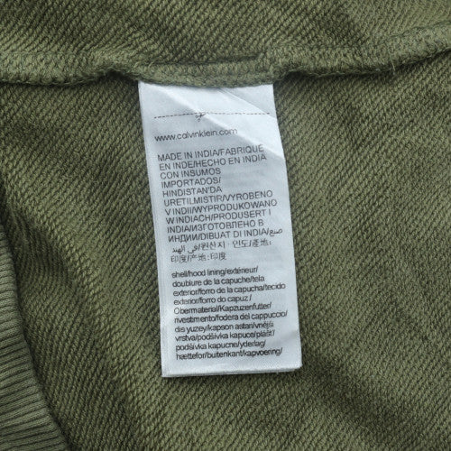 Calvin Klein Men's Green Pullover Hoodie Size M Regular Fit
