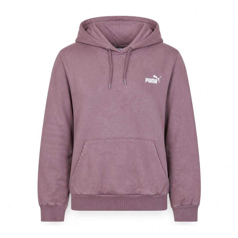 Puma Women's Mauve Pullover Hoodie Size M Embroidered Logo Cotton Blend