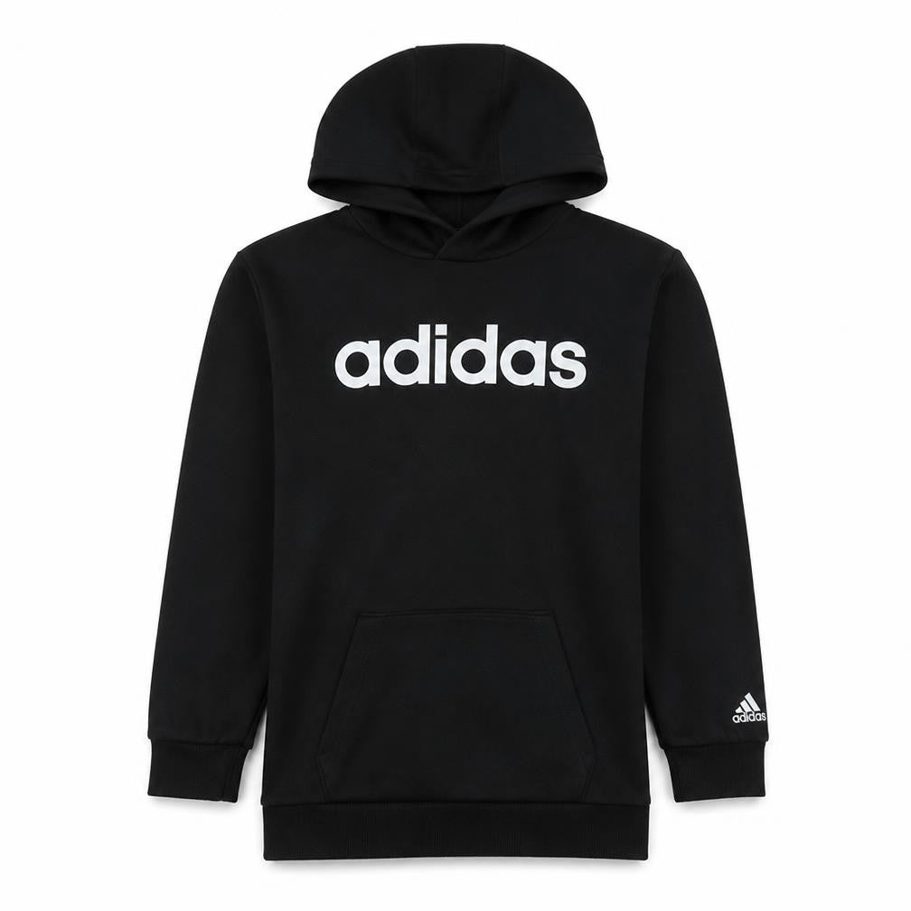 Adidas Mens Black XS Pullover Hoodie Embroidered Logo Lightweight