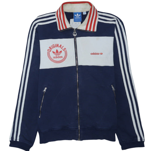Adidas Originals Men's Navy Blue Full Zip Sweatshirt Small