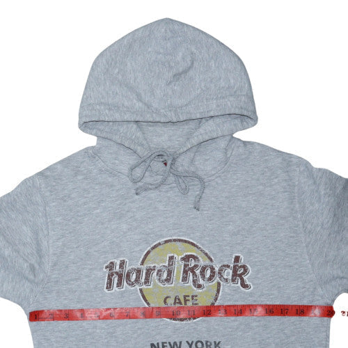 Hard Rock Cafe New York Womens Grey Pullover Hoodie Size M