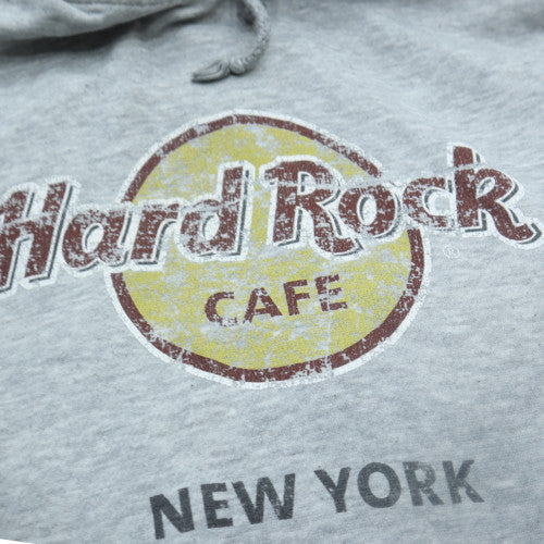 Hard Rock Cafe New York Womens Grey Pullover Hoodie Size M