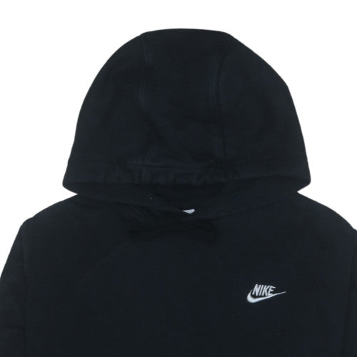 Nike Women's Black Pullover Hoodie Medium Cotton Blend Logo Sportswear